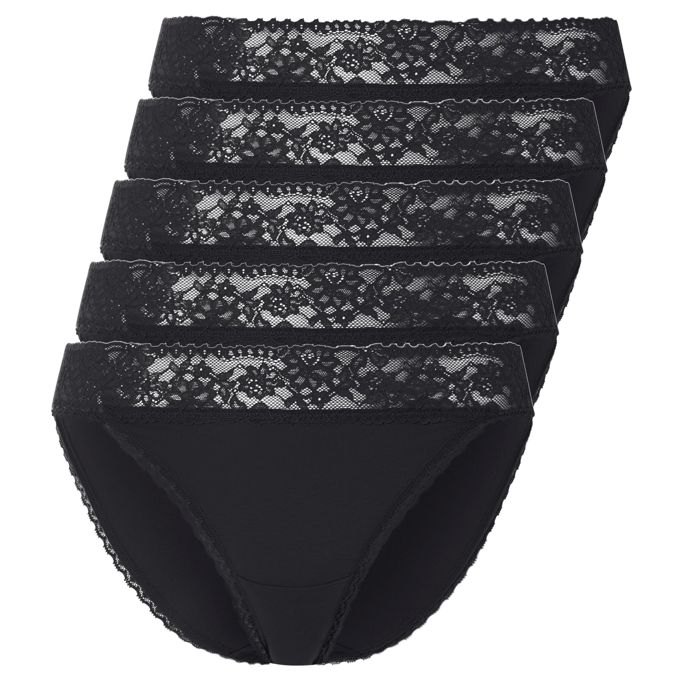 esmara Women's Lace Panties 5-Pack Black M (40/42) (13414797)