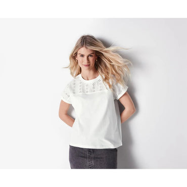 Esmara Women's T-Shirt Lace Detail