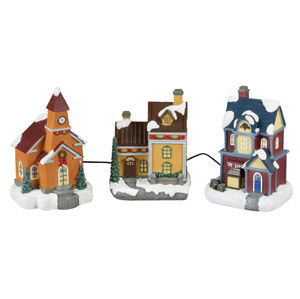 LIVARNO Home 3-Piece LED Christmas Village Set with Timer