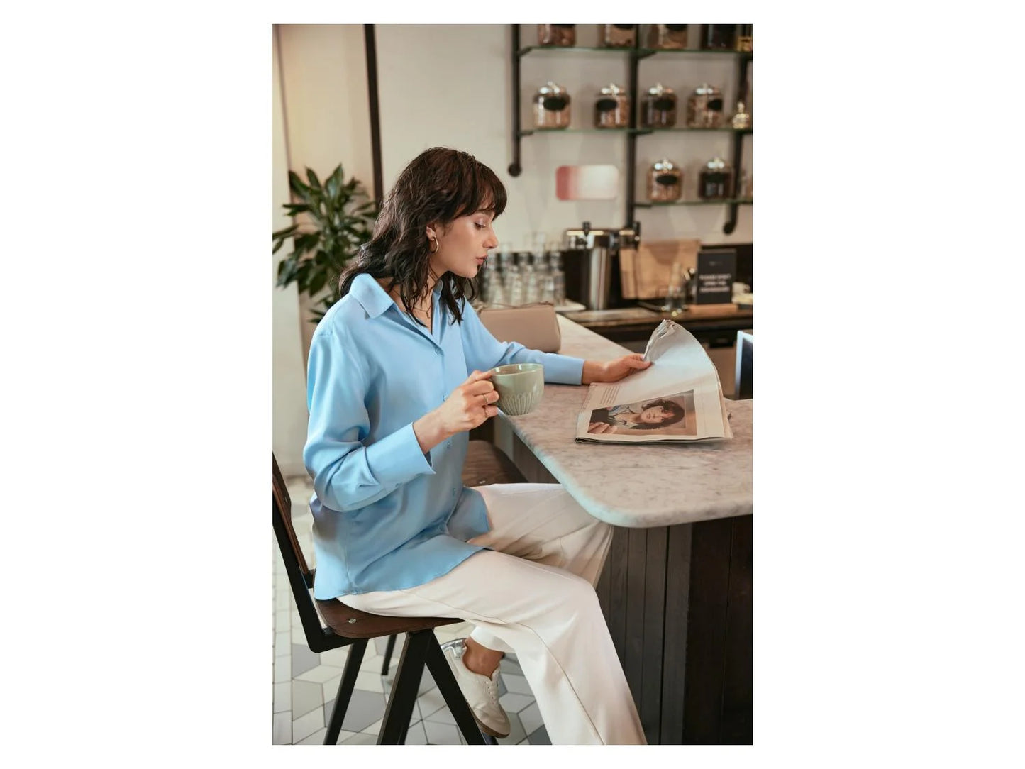 ESMARA® Women's Satin Blouse