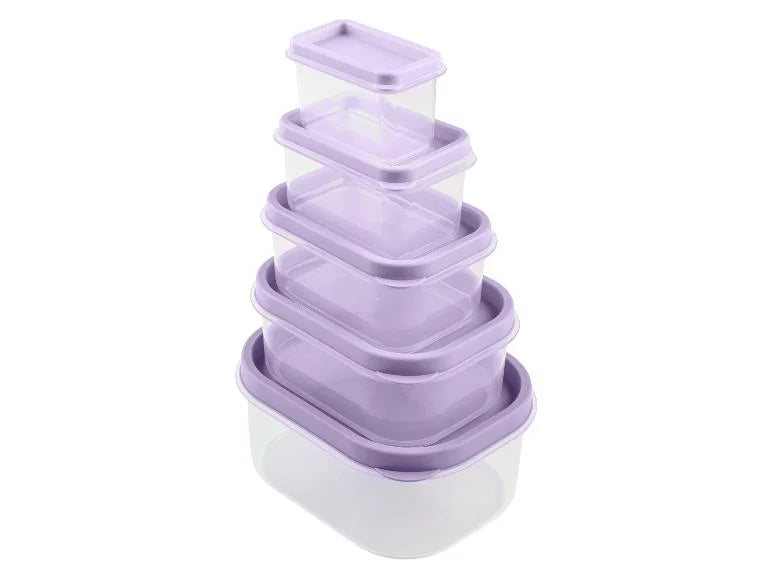 Livarno Home Stackable Food Can Set 5-Piece rectangular