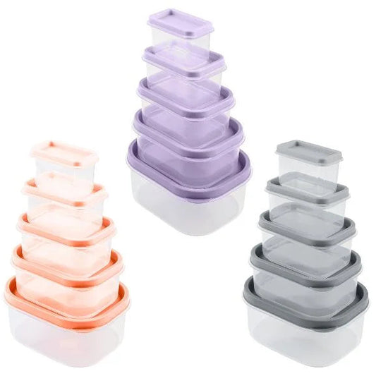 Livarno Home Stackable Food Can Set 5-Piece rectangular