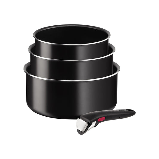 Tefal Ingenio Essential 4-Piece Stackable Non-Stick Cookware Set with Detachable Handle