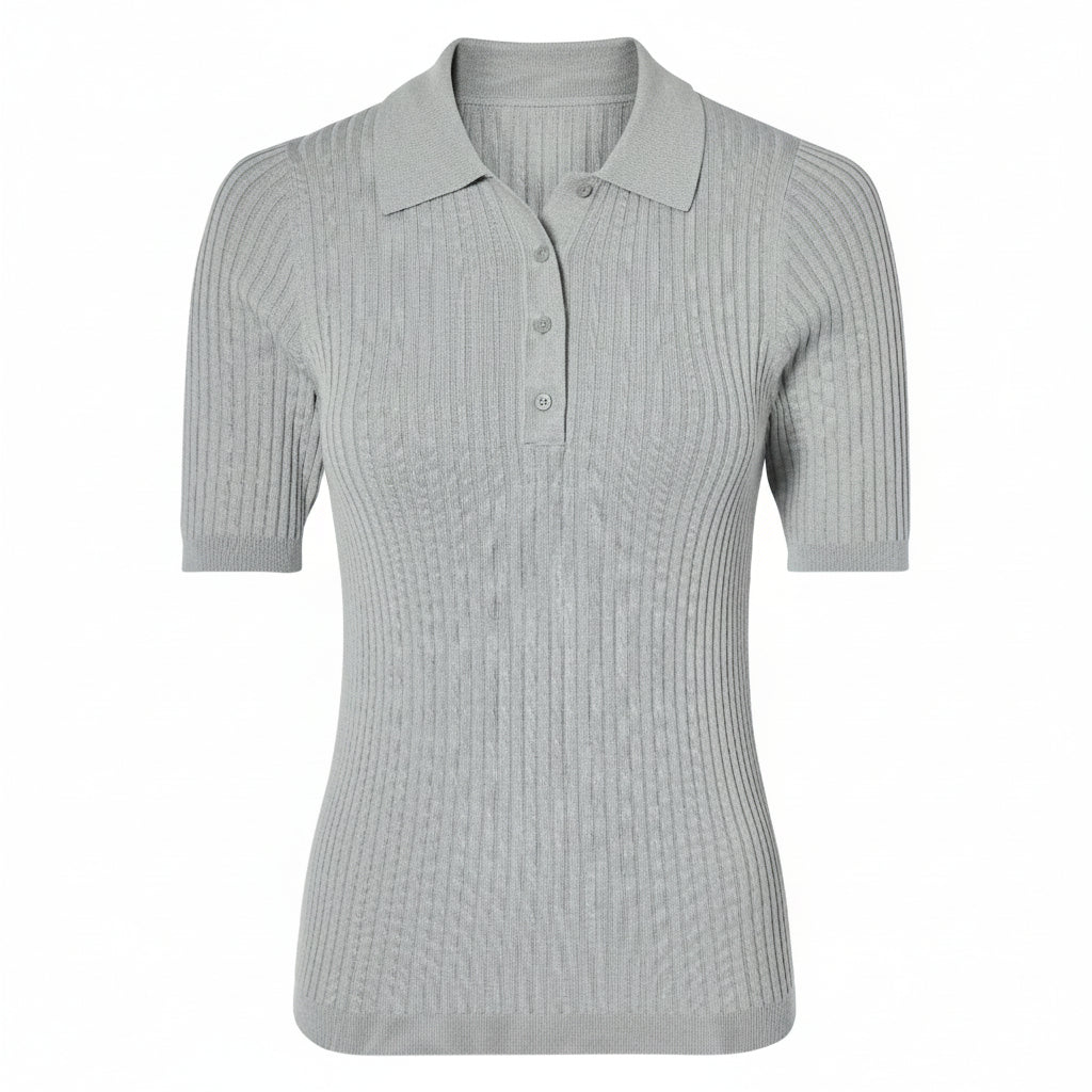 esmara® Ribbed Polo Shirt with Classic Collar