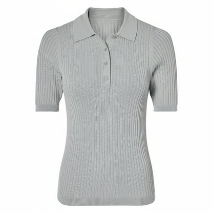 esmara® Ribbed Polo Shirt with Classic Collar