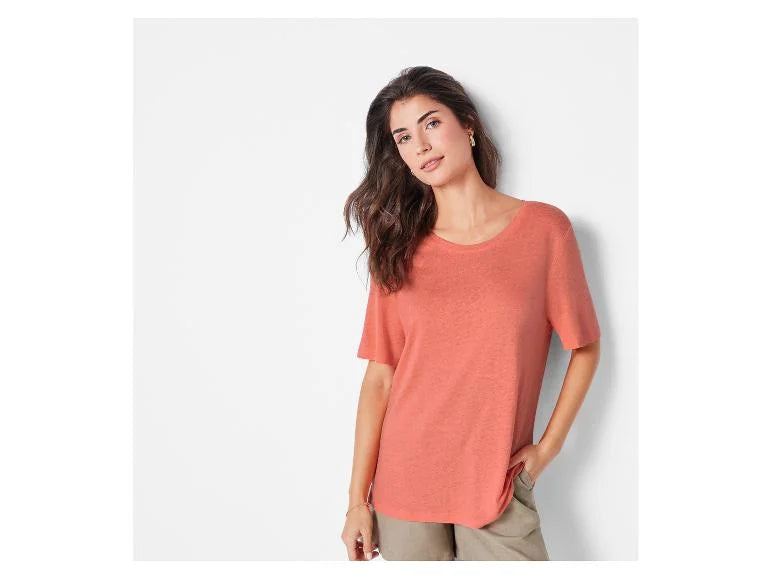 esmara T-Shirt Lin Femme Lightweight Casual