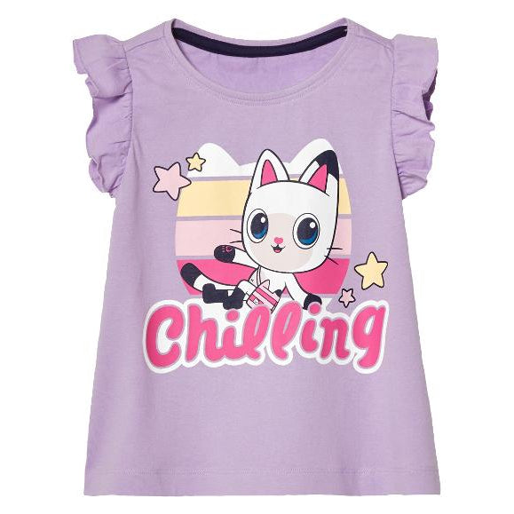 Disney Girls' Pajamas Set Short Sleeve Ruffle Pure Cotton