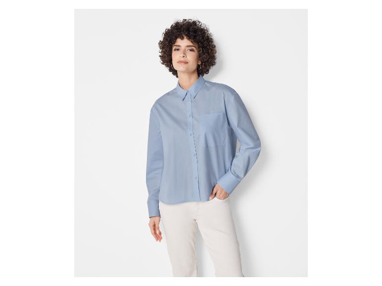 ESMARA Women's Cotton Shirt with Dropped Shoulders White