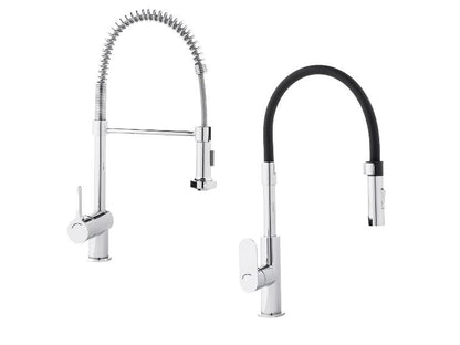 LIVARNO Home Chrome Kitchen Faucet Mixer with Retractable Spray Head