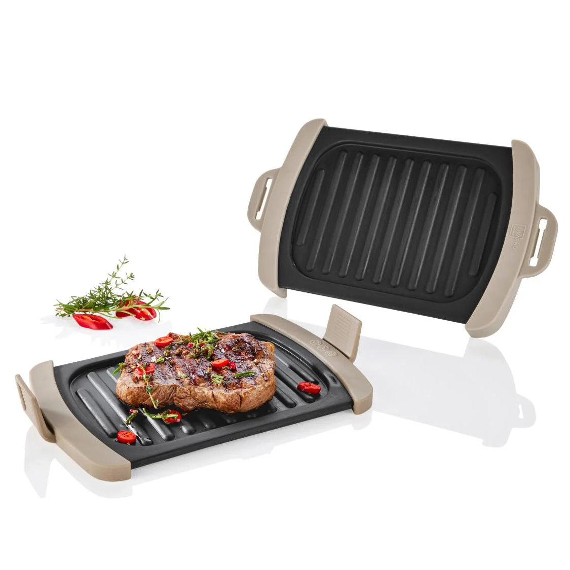 Livarno Home Microwave Grill Plate 2-Piece Steel Silicone