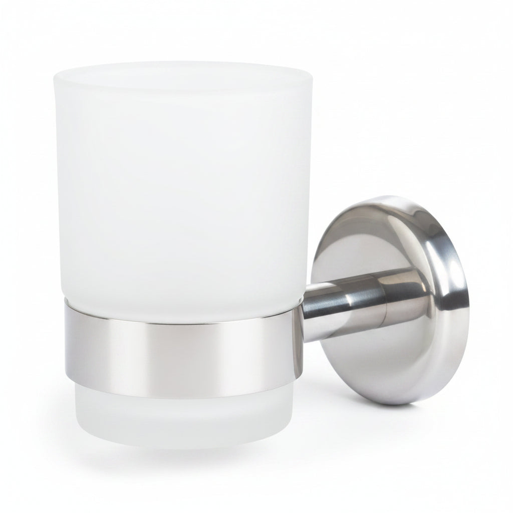 Livarno Home Bathroom Accessories Toothbrush Cup Stainless Steel