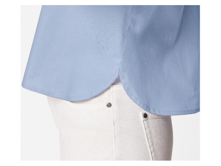 ESMARA Women's Cotton Shirt with Dropped Shoulders White