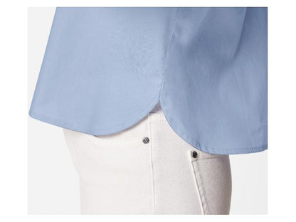 ESMARA Women's Cotton Shirt with Dropped Shoulders White