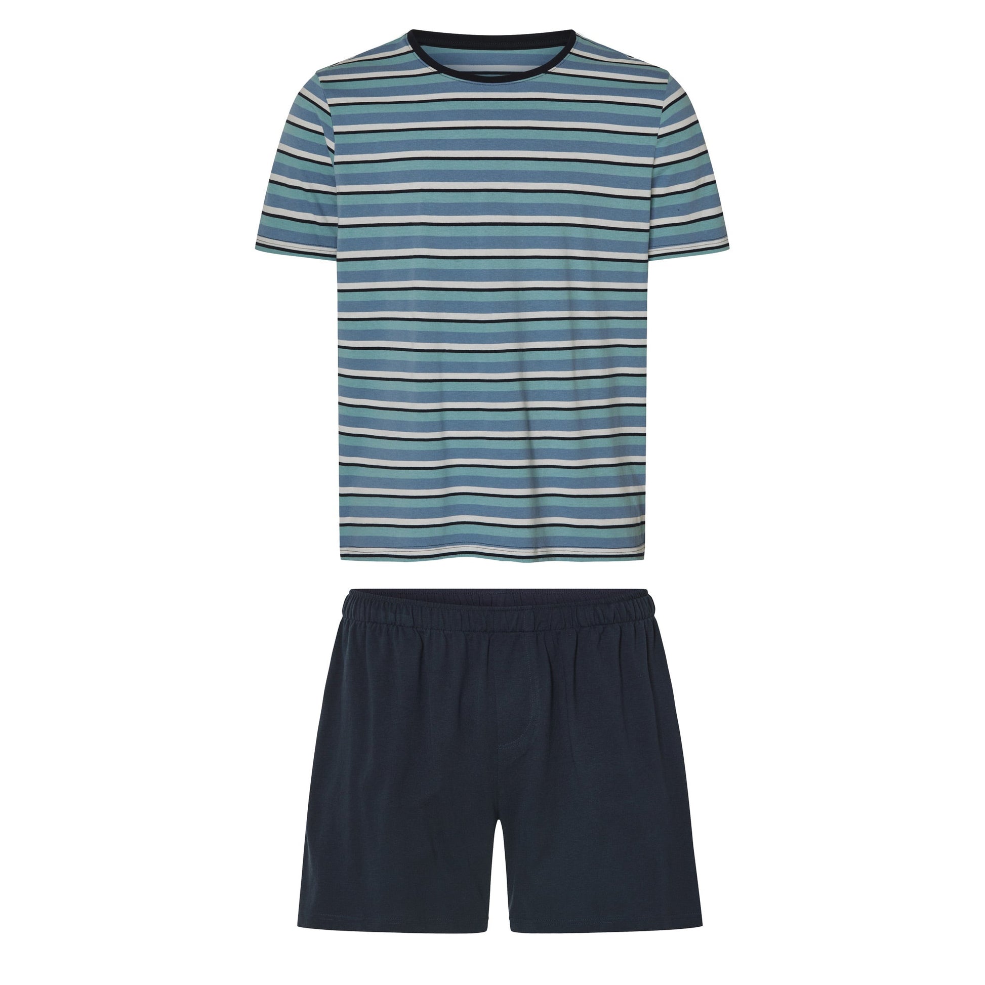 esmara Men Men's Short Pajama Set Stripes/Blue L (52/54)