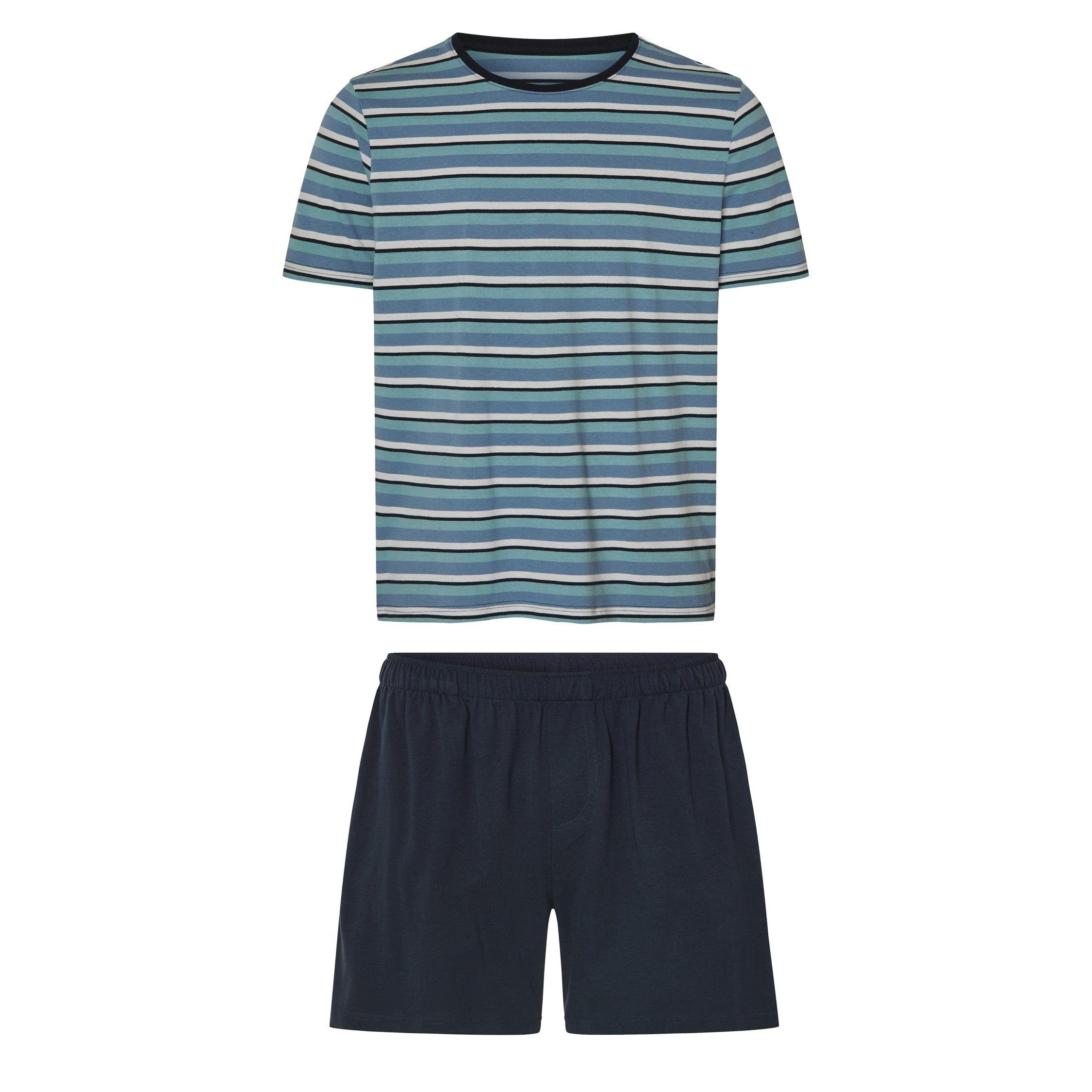 esmara Men Men's Short Pajama Set Stripes/Blue L (52/54)
