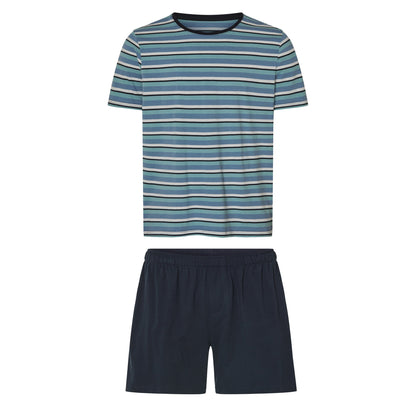 esmara Men Men's Short Pajama Set Stripes/Blue L (52/54)