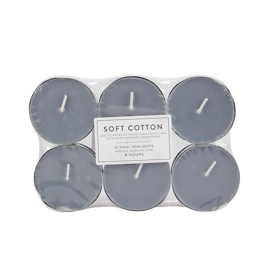 George Home Soft Cotton Maxi Tealights 12 Pack