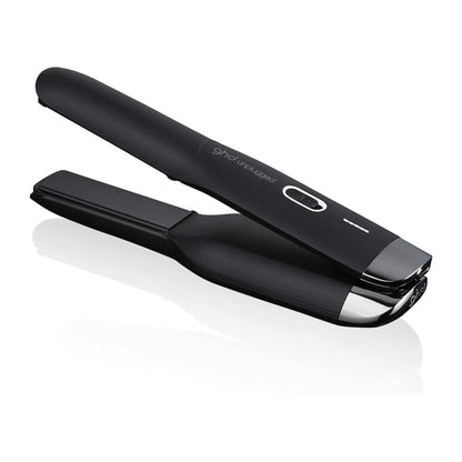 GHD Unplugged Wireless Flat Iron – Sleek Black Portable Styling Tool
