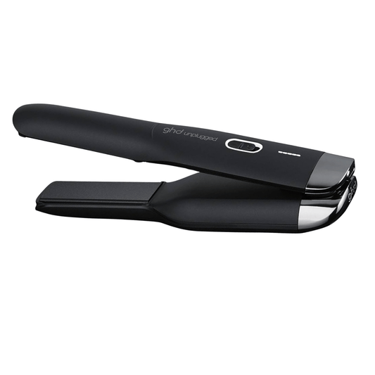 GHD Unplugged Wireless Flat Iron – Sleek Black Portable Styling Tool