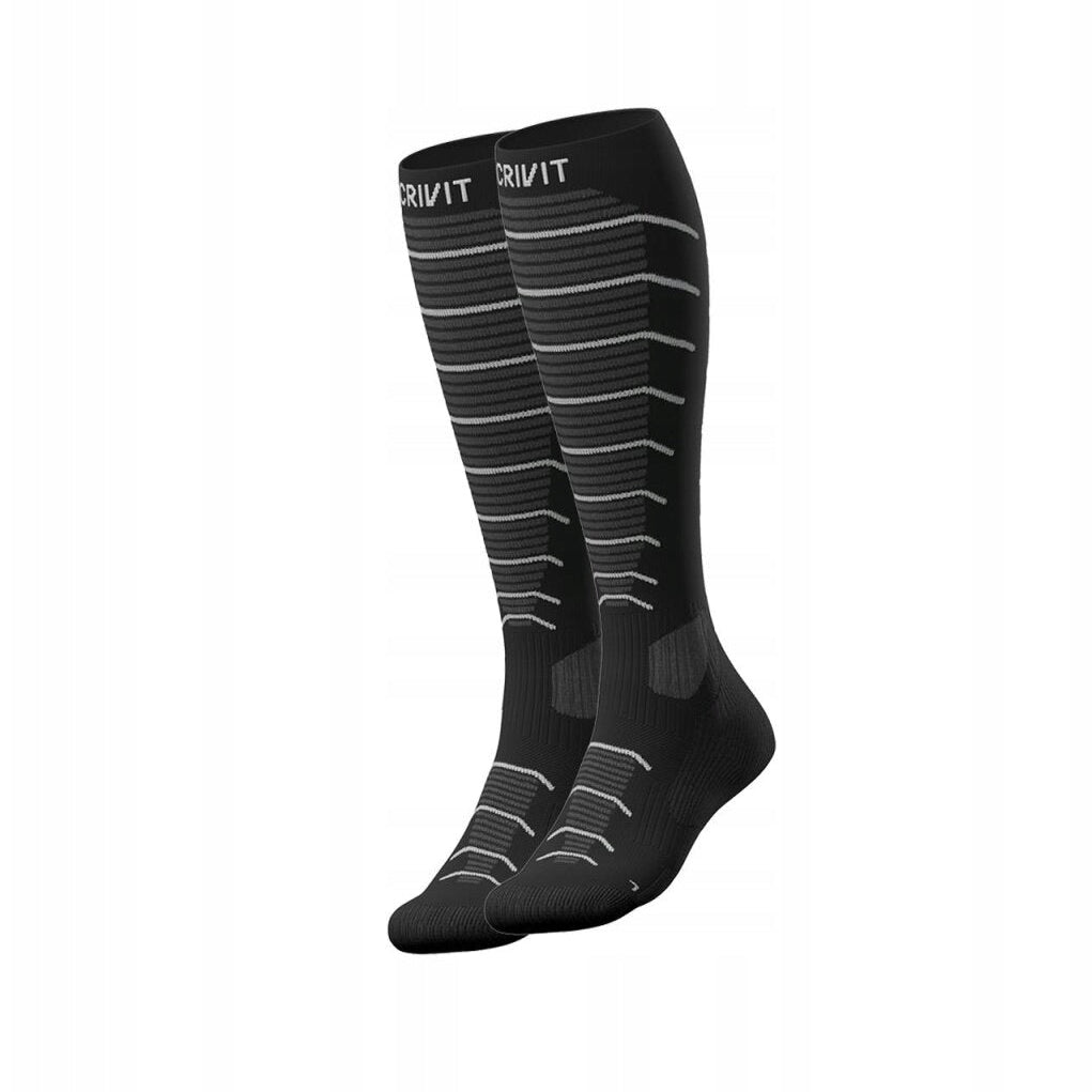 CRIVIT Wool Knee-High Socks black with light grey