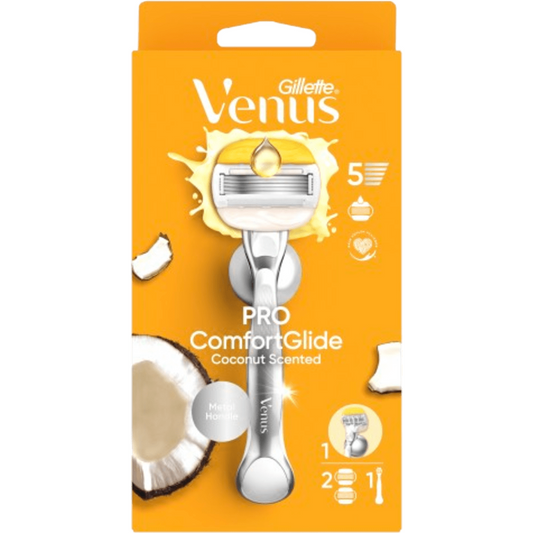 Gillette Venus Comfortglide Coconut Women's 5-Blade Razor with 2 Refills