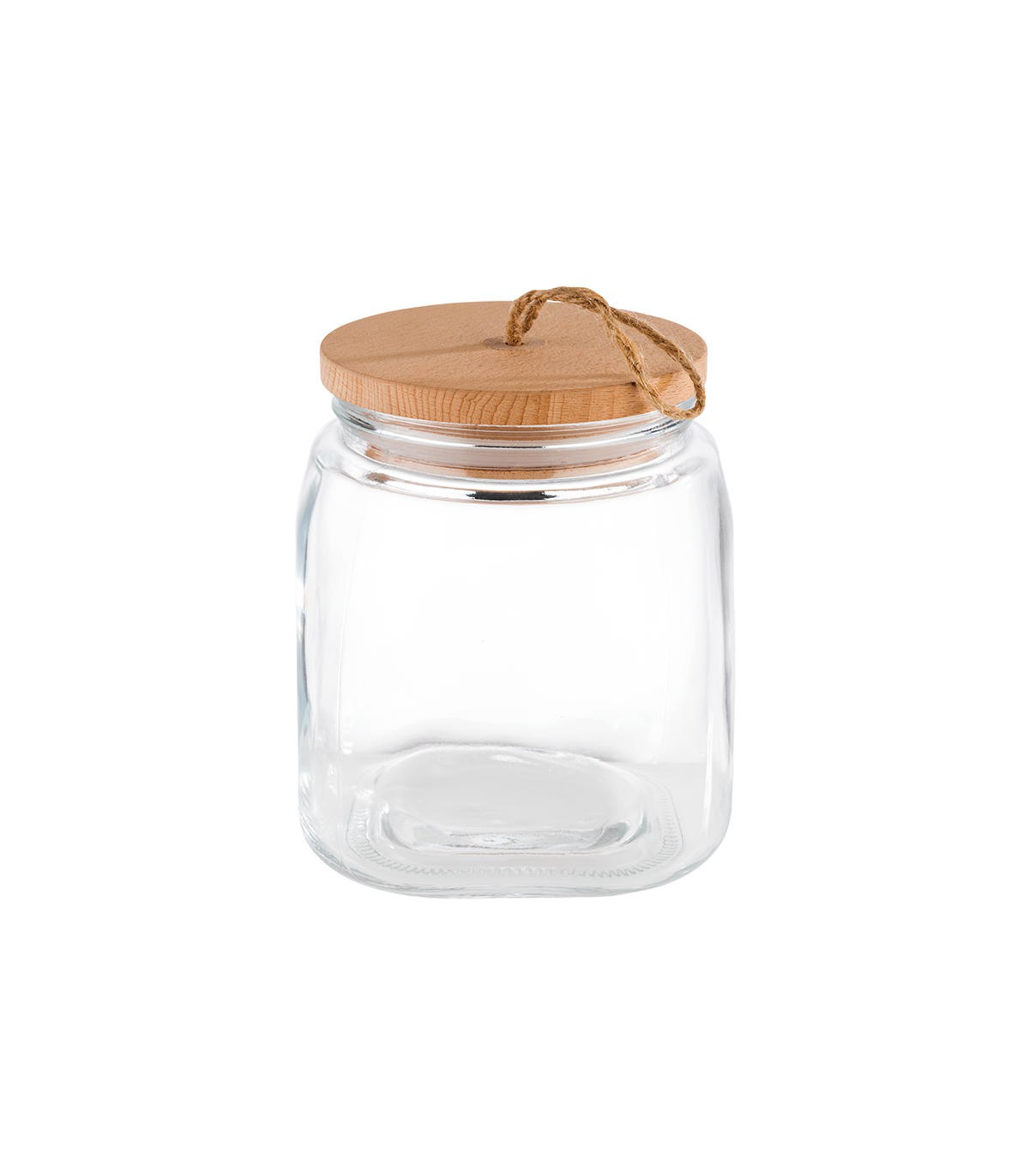 Clear Glass Jar with Wooden Lid – 2L – Stellinox