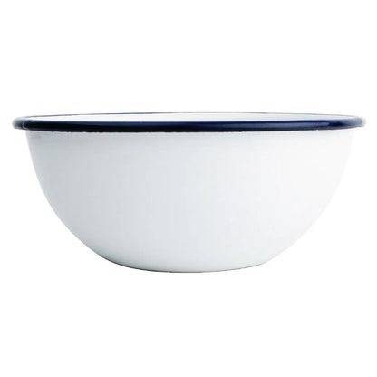 Olympia Enamel Pudding Bowls - 155mm Diameter, Robust Steel, Pack of 6 - Gomix Brands Outlet