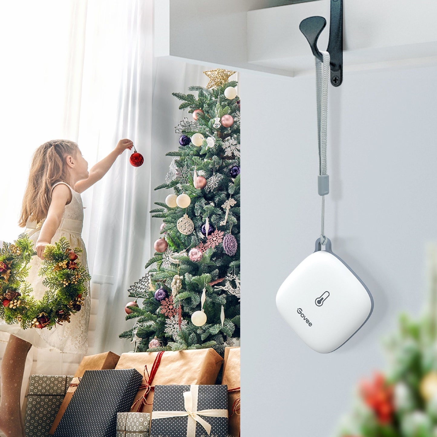 Govee Wi-Fi Temperature Humidity Sensor High Accuracy Smart Remote Monitor