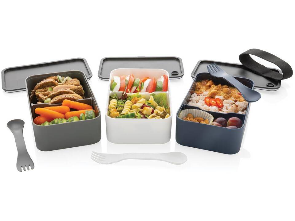 Eco-Friendly GRS Certified Lunch Box with Spork - Microwave & Dishwasher Safe