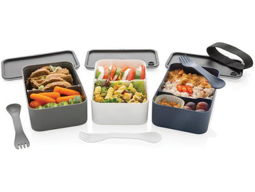 Eco-Friendly GRS Certified Lunch Box with Spork - Microwave & Dishwasher Safe