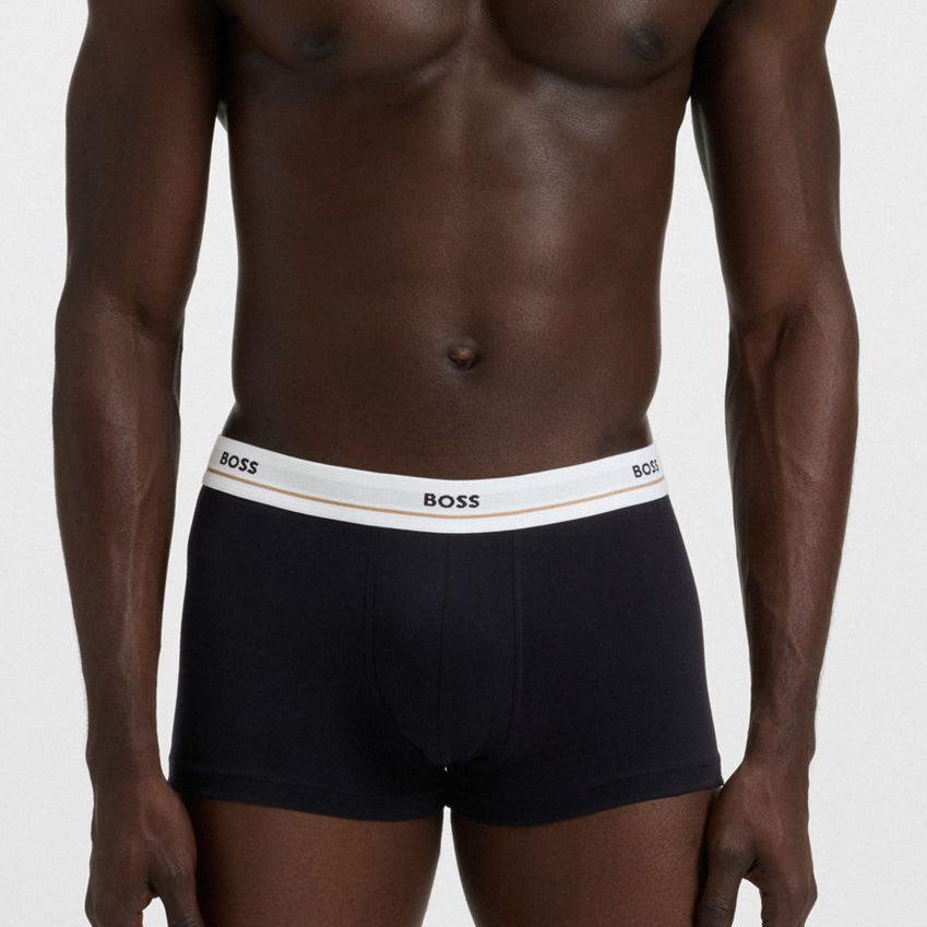 BOSS Men's 5-Pack Stretch-Cotton Trunks: Comfort Fit, Logo Waistbands
