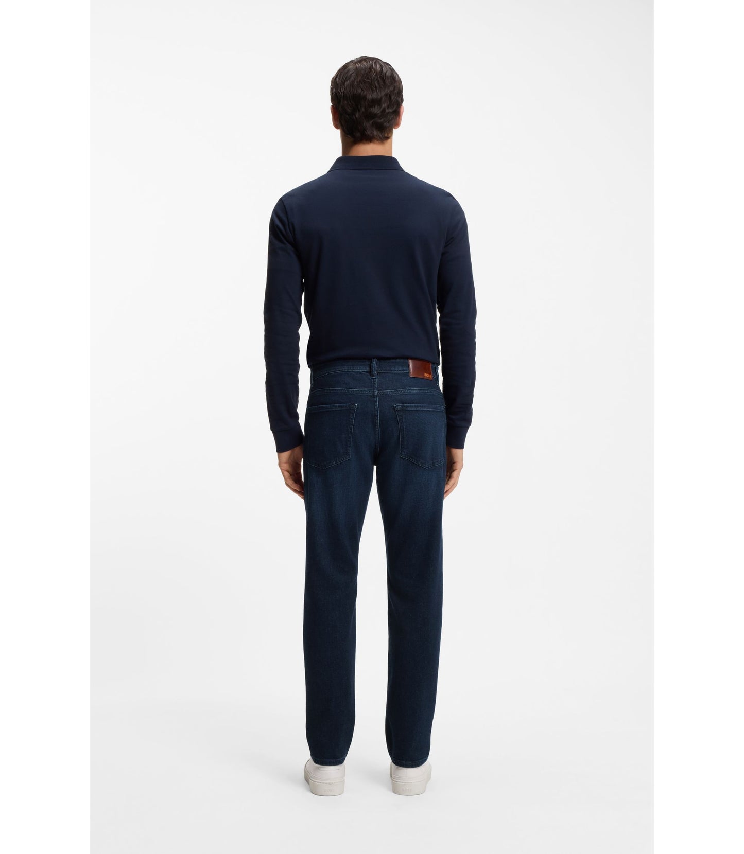 BOSS Maine Regular-Fit Dark Blue Comfort-Stretch Denim Jeans for Men