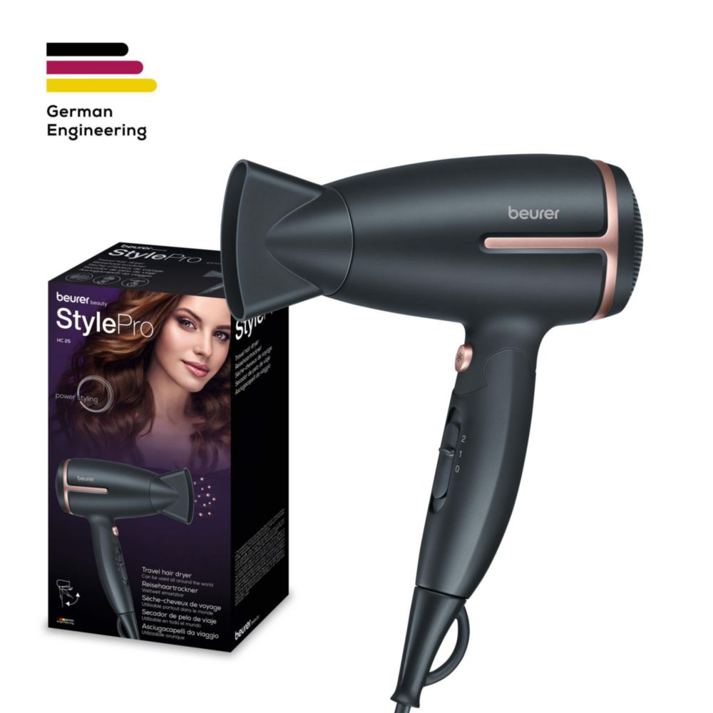 Beurer HC 25 Travel Hair Dryer with Ion Technology