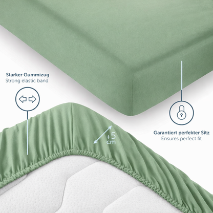 Blumtal Basics Sage Green  Soft Microfibre Fitted Sheet 135x190cm