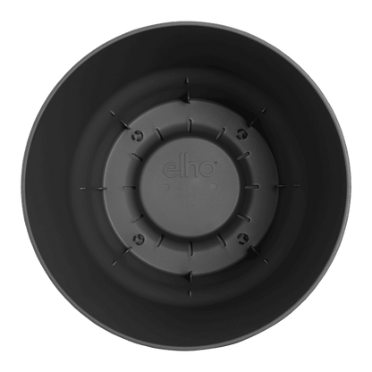 Elho Greenville Round 16cm Living Black Self-Watering Recycled Plastic Flower Pot
