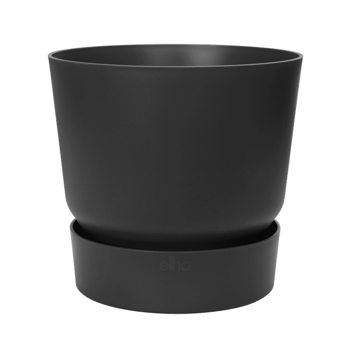 Elho Greenville Round 16cm Living Black Self-Watering Recycled Plastic Flower Pot