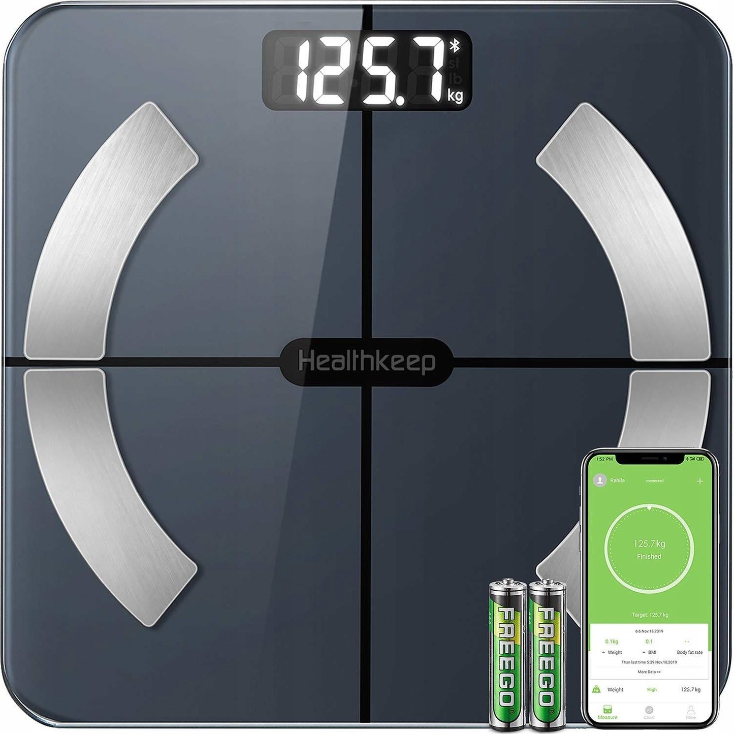 Healthkeep FG263LB Bathroom Scale Black
