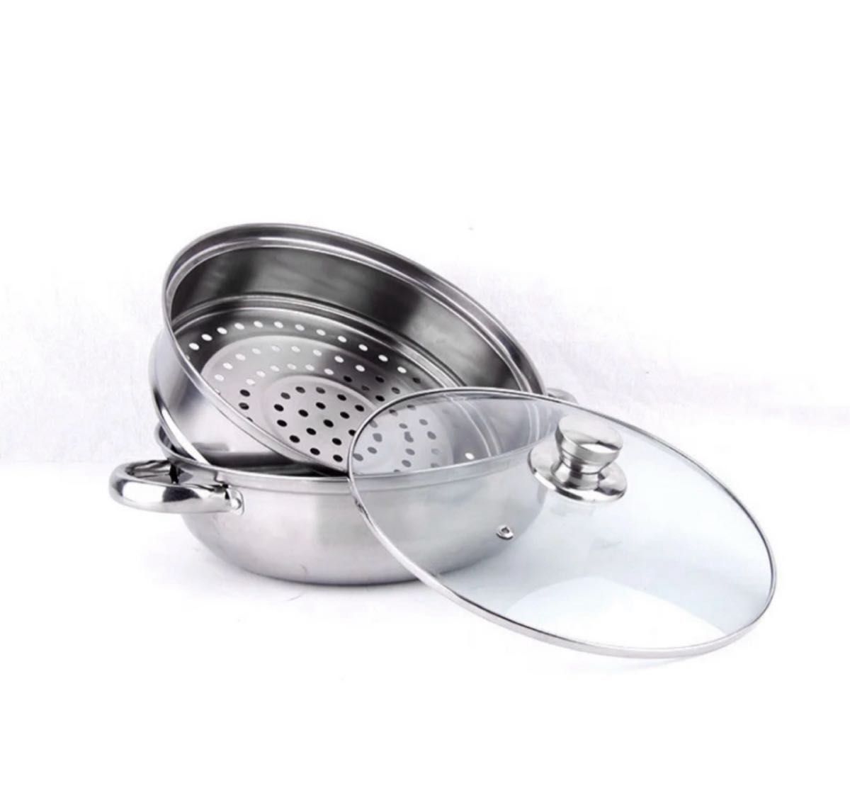 WATA Stainless Steel Two-Tier Steamer 28cm WT-069