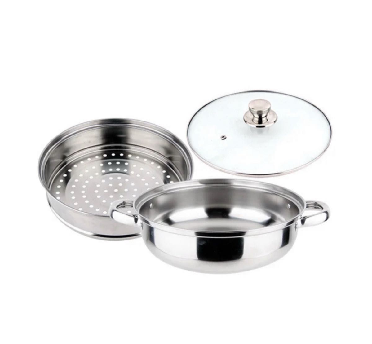 WATA Stainless Steel Two-Tier Steamer 28cm WT-069