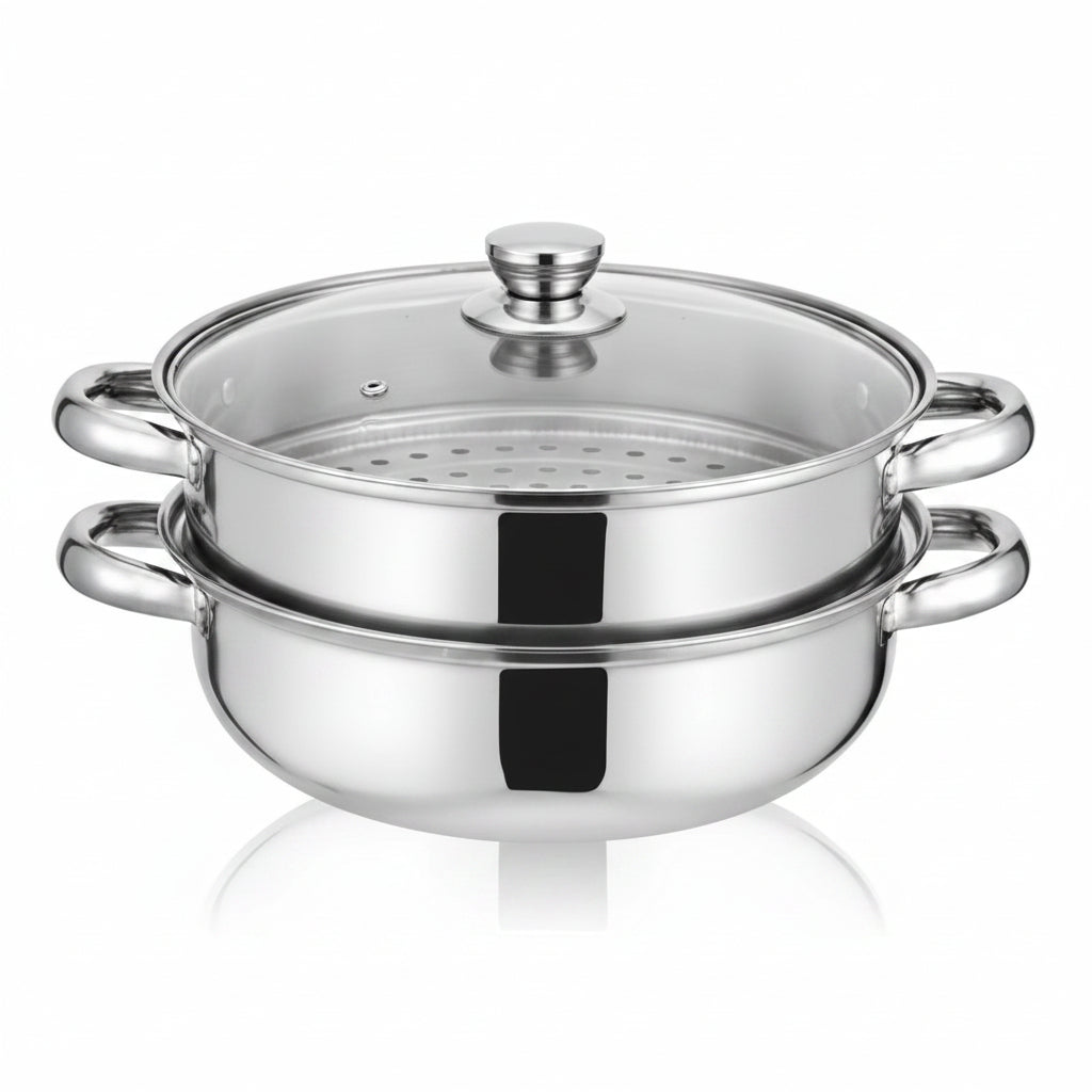 WATA Stainless Steel Two-Tier Steamer 28cm WT-069