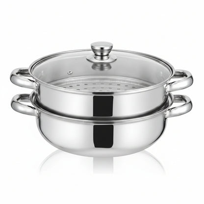 WATA Stainless Steel Two-Tier Steamer 28cm WT-069