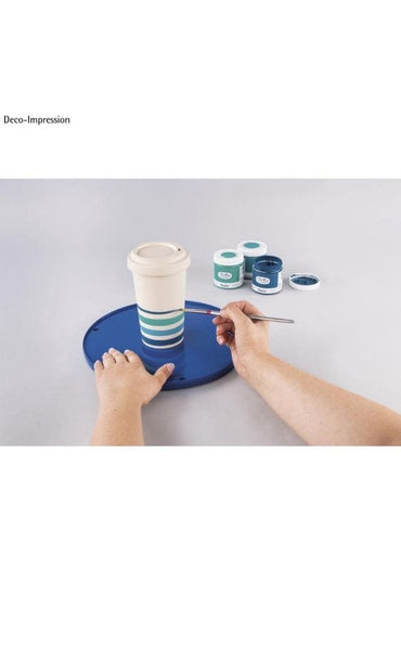 Versatile Blue Plastic Modeling Turntable for Pottery, Ceramics, and Painting Projects