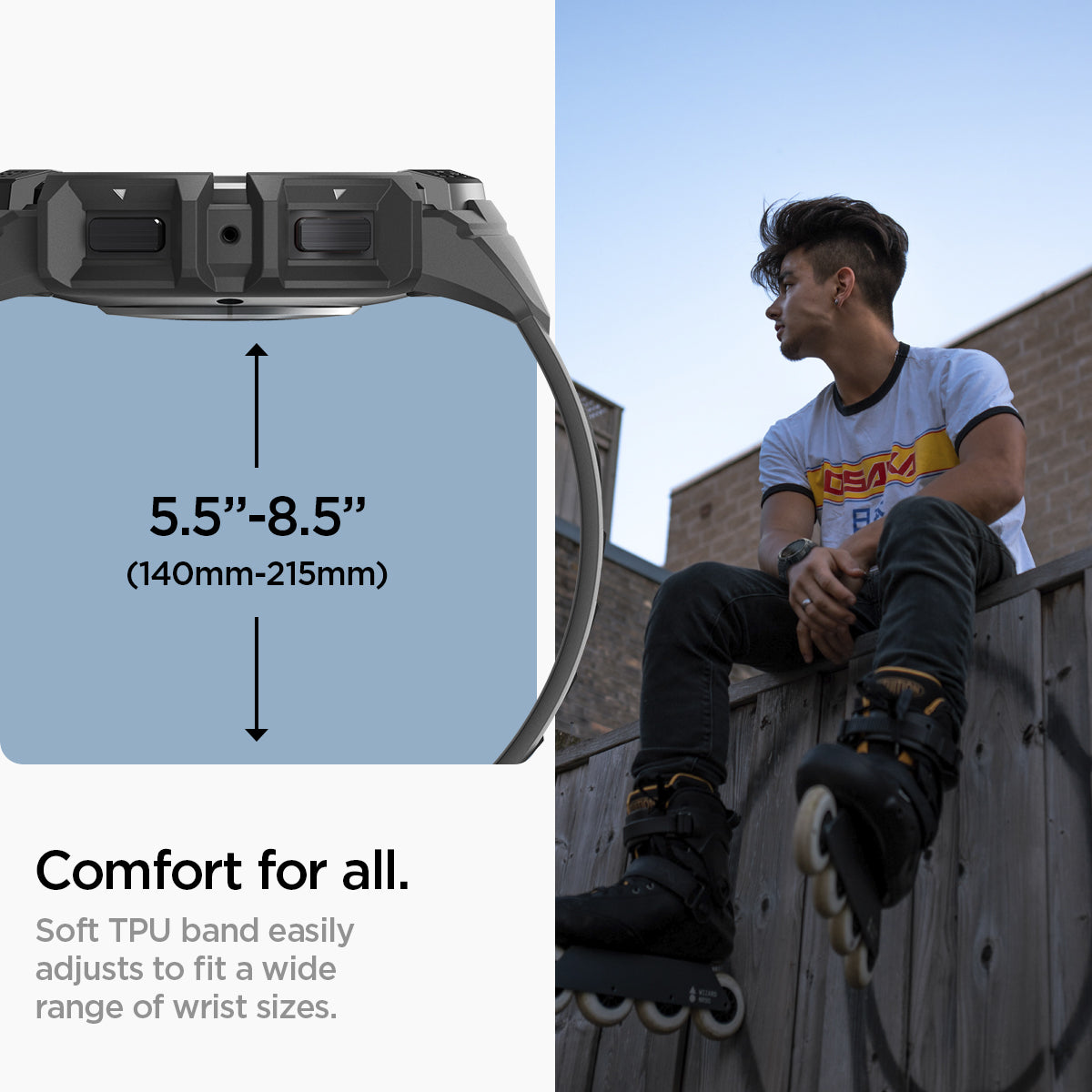 Spigen Rugged Armor Pro Galaxy Watch Case Band