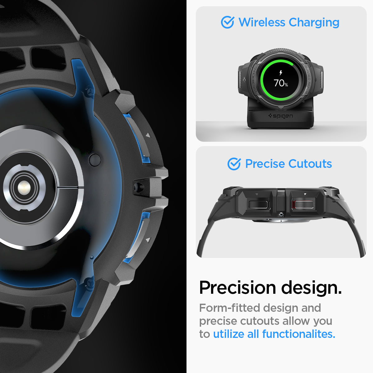 Spigen Rugged Armor Pro Galaxy Watch Case Band