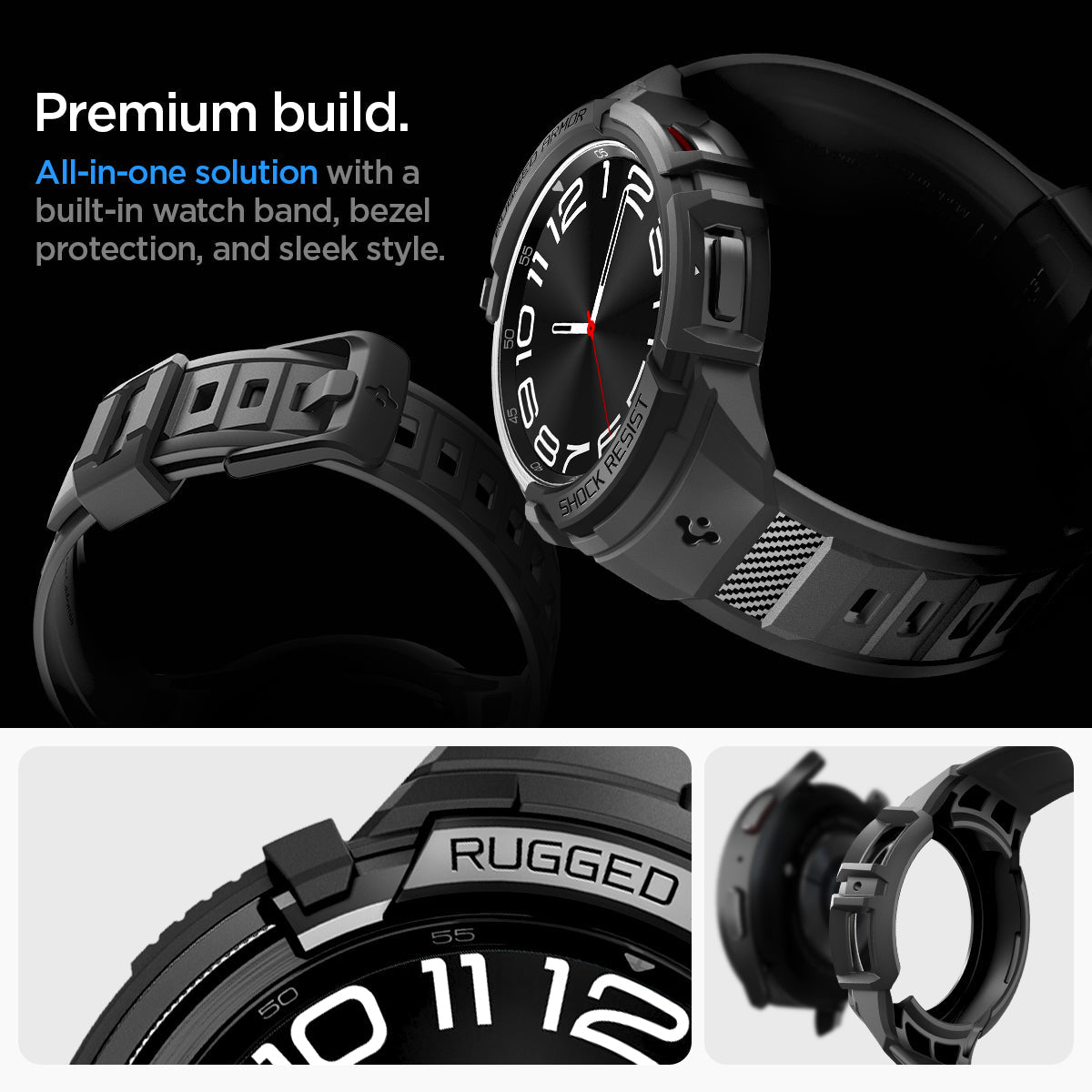 Spigen Rugged Armor Pro Galaxy Watch Case Band