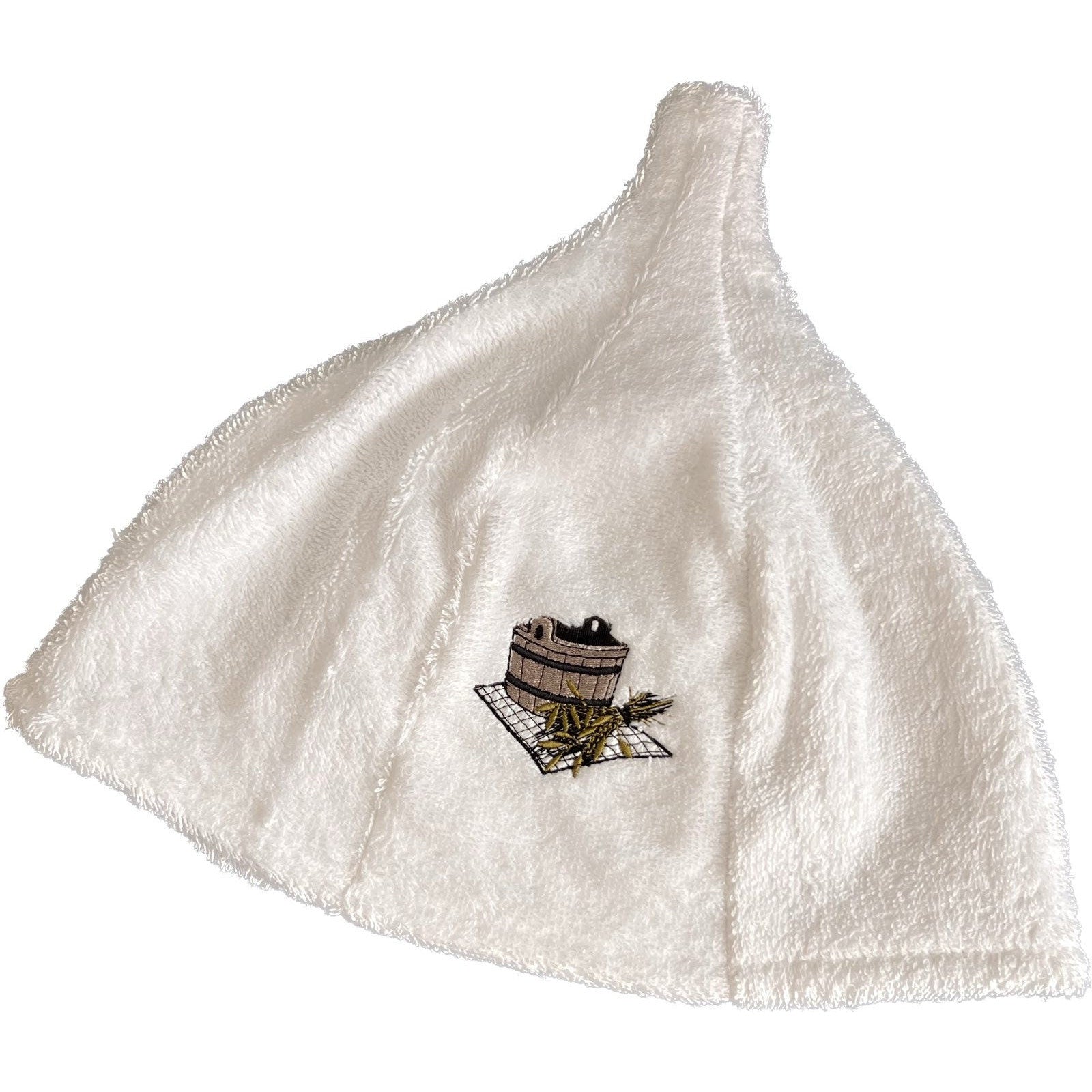 Eco-Friendly White Sauna Hat – 100% Cotton Unisex Comfort