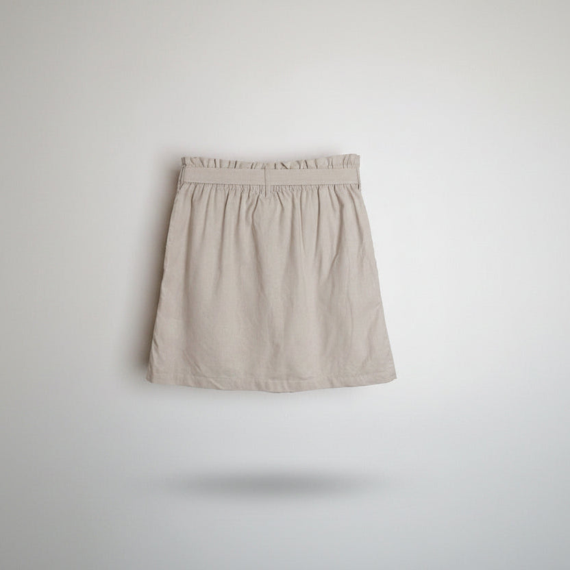 Esmara Linen Midi Skirt Beige Front Buttons Size L
