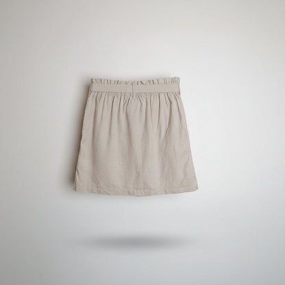 Esmara Linen Midi Skirt Beige Front Buttons Size L