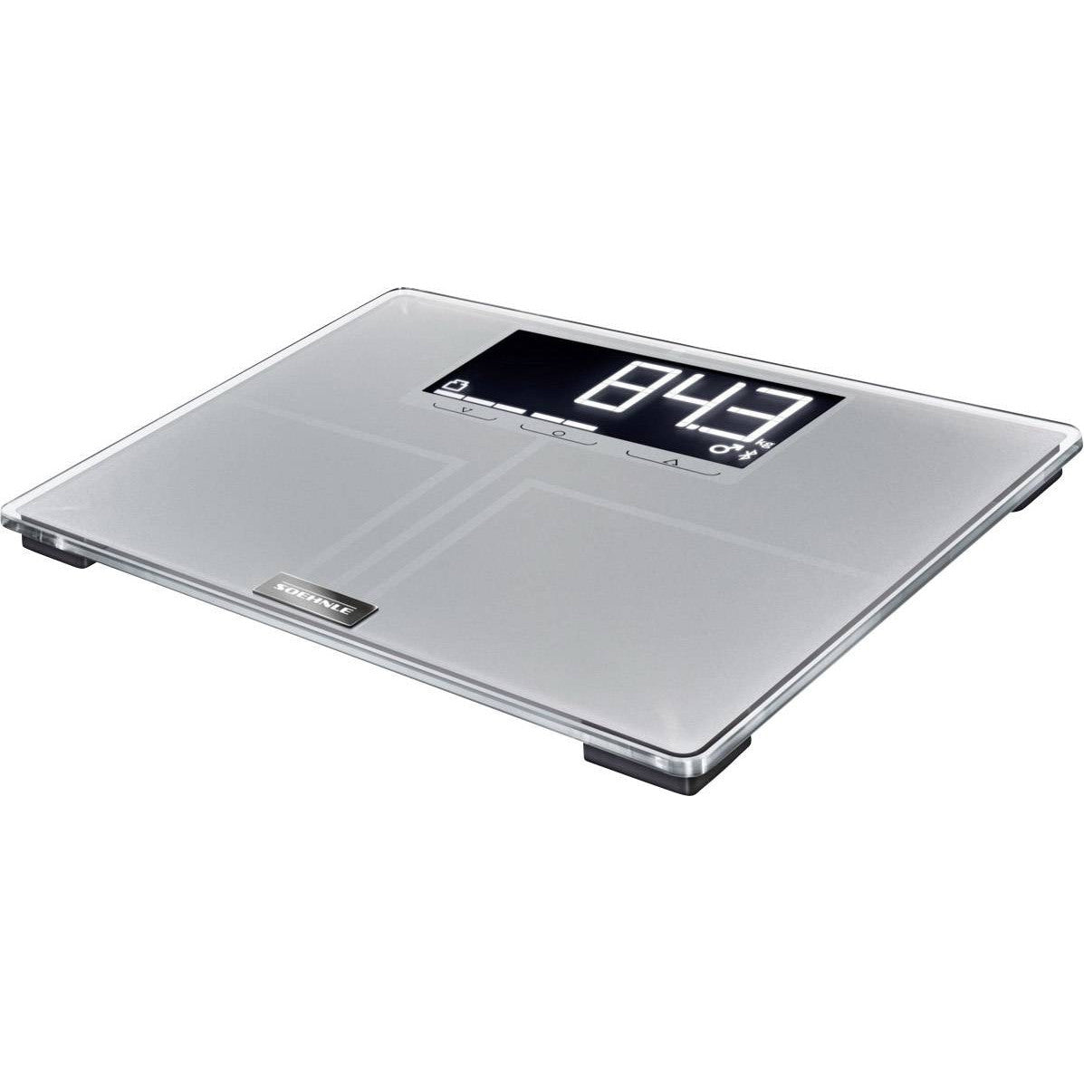 Soehnle Smart Digital Body Analysis Bathroom Scale with Bluetooth, High Capacity, Grey