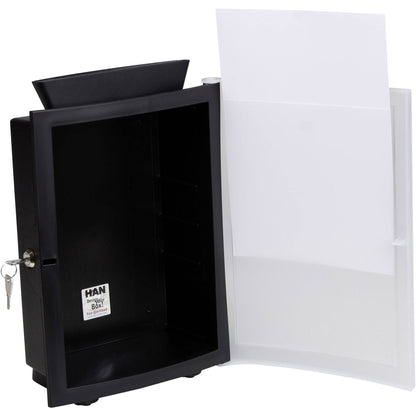 HAN Multifunction Ballot Box IMAGE'IN Black, Wall-Mountable, Lockable, A4 Slot